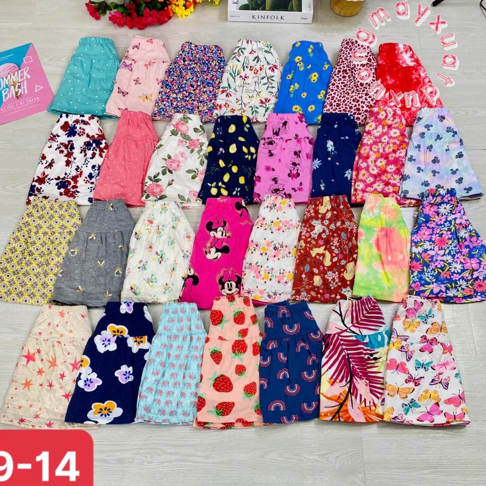 29-45kg chân váy size đại cho bé gái có quần chip bên trong