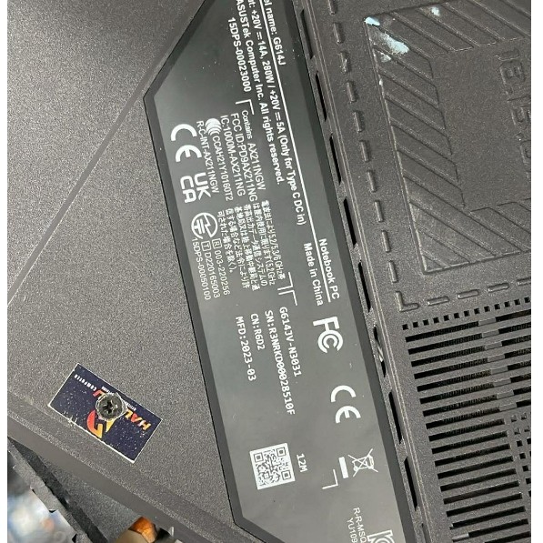 Bios dành cho laptop asus G614jv ( bản card vga rtx 4060, qrcod )
