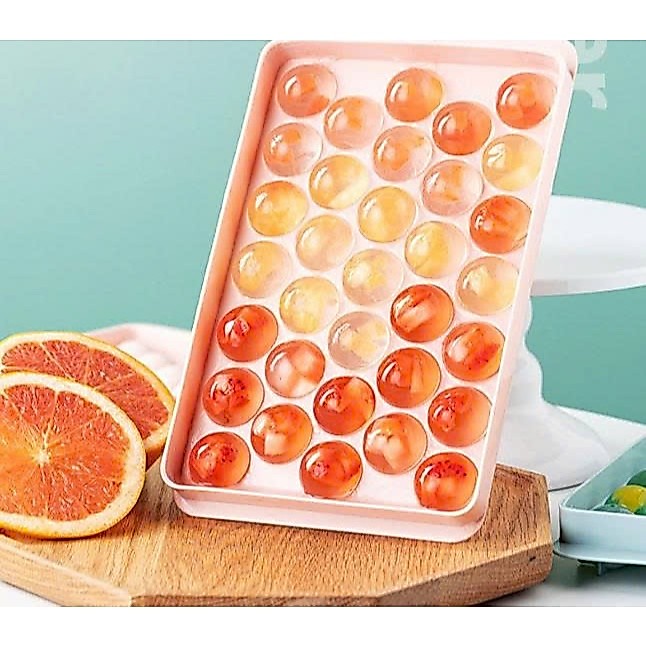 Khuôn bi nhựa làm rau câu, khuôn nhựa thạch bi 33 viên, khuôn bi tròn