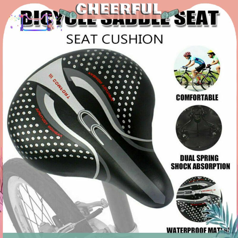 Yên xe đạp cực rộng Yên xe đạp bằng da PU Xe đạp điện treo thoải mái MTB Ghế ngồi xe đạp Giảm xóc Yê
