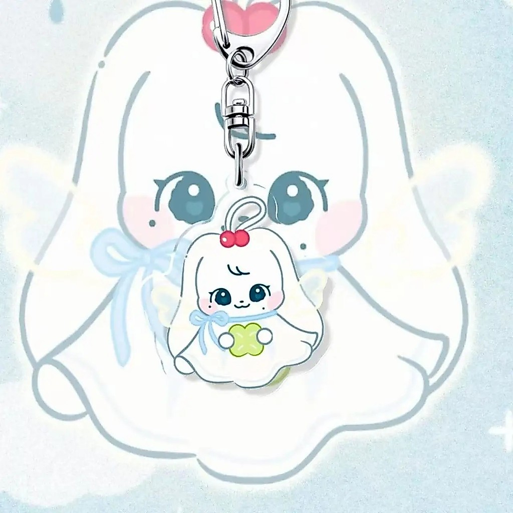 Móc khóa Acrylic Jang Wonyoung IVE Cherry doll dễ thương phụ kiện trang trí balo cặp sách quà tặng f
