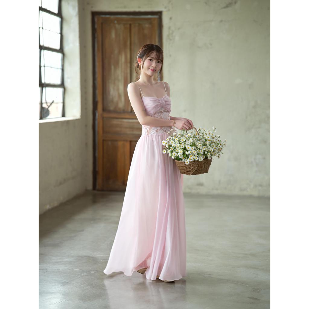 Pink Whisper Dress Đầm Maxi Đầm Hai Dây Thiết Kế AGUJA