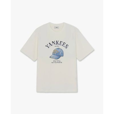 MLB - Áo thun unisex cổ tròn tay ngắn Drawing Graphic_3ATSN0263-50CRS