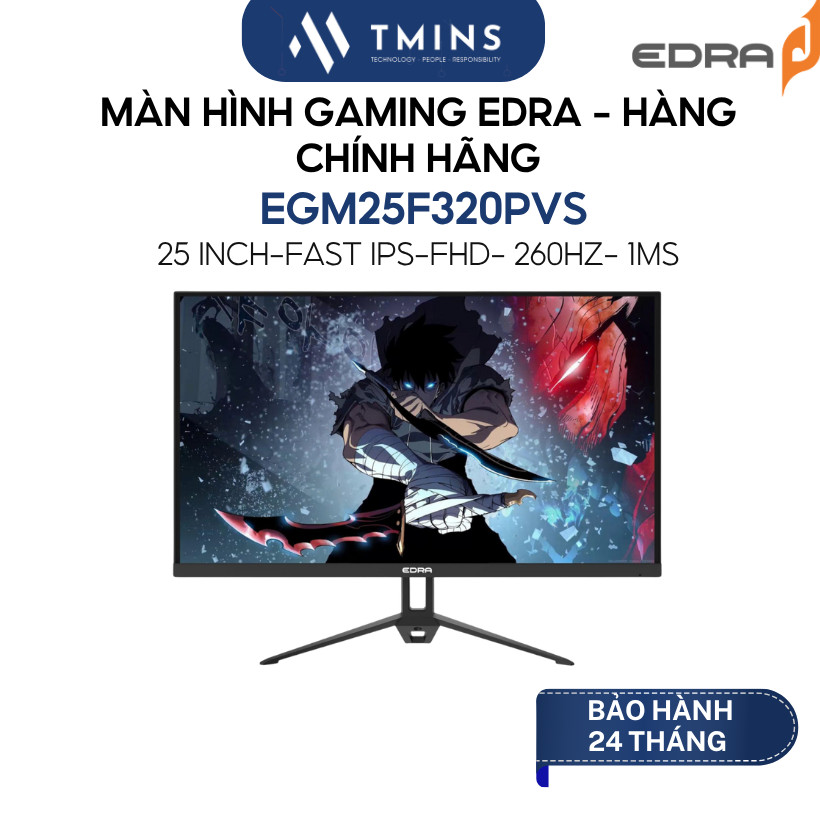 Màn hình Gaming EDRA EGM25F320PVS (25 inch/ FHD/ 320Hz/ 1ms/ Fast IPS) - Hàng chính hãng