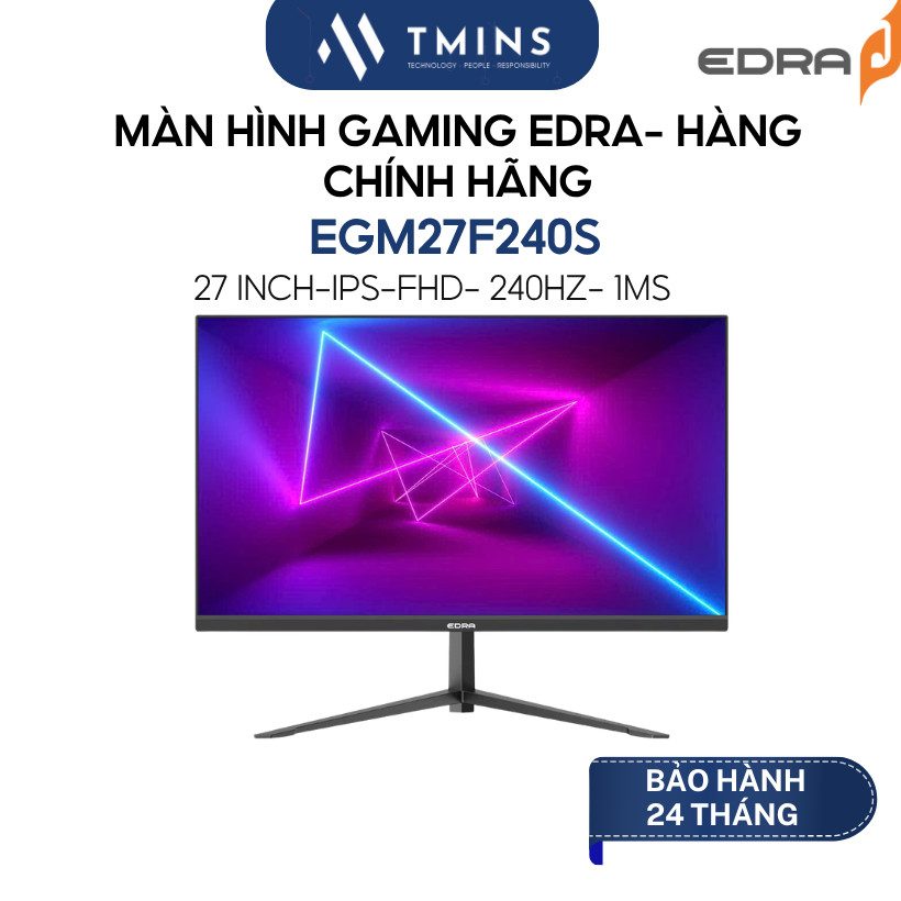 Màn hình gaming EDRA EGM27F240S (27 inch/ FHD/ 240Hz/ IPS/ 1ms) - Hàng chính hãng