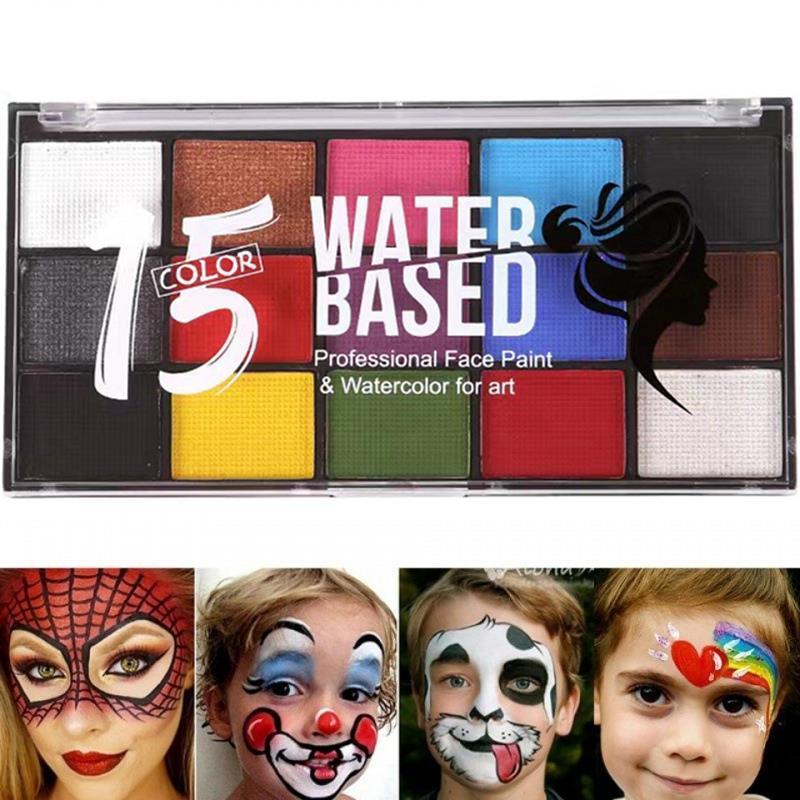 Authentic Water-Soluble Body Paint Show Facial Makeup Cream Palette Non-Toxic Facial Stage Makeup Bo