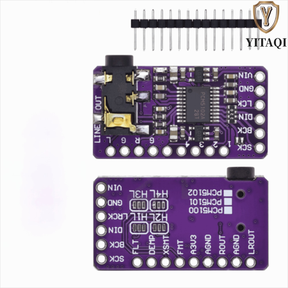 Mô-đun máy nghe nhạc YITAQI I2S, Máy nghe nhạc âm thanh kỹ thuật số PCM5102A I2S Trình phát âm thanh