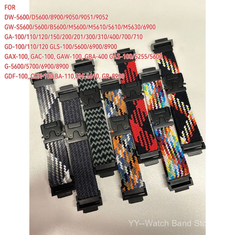 Dây đeo đồng hồ Nylon dệt khóa dù 16mm cho dây đeo thay thế thoáng khí GA-110 GA120 GA700