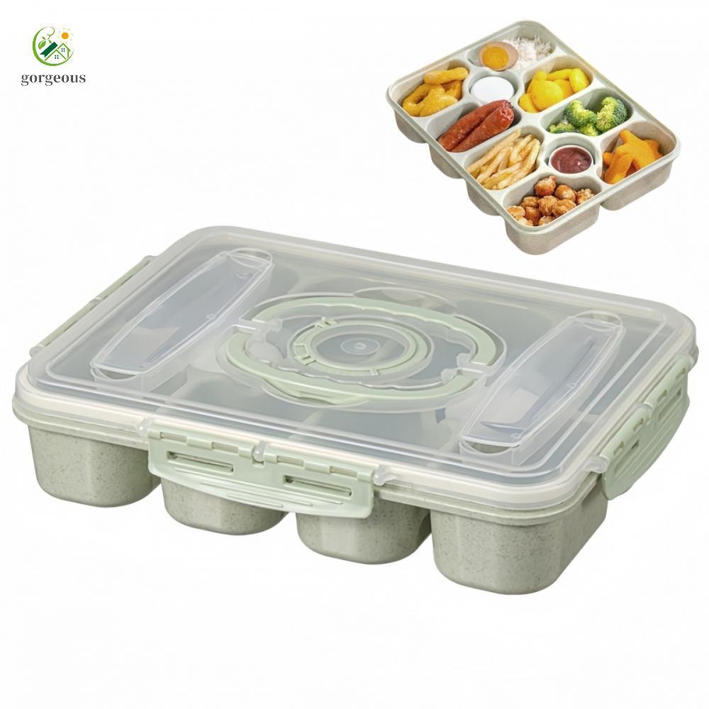 [FUXIN]Divided Serving Tray 10 Compartment Design Detachable Structure Easy Cleaning