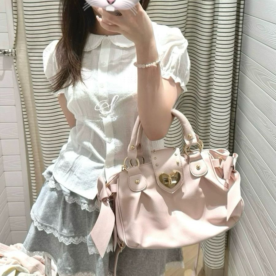 5.22-lolita Túi xách Đồng phục Bướm lolita Túi đeo chéo Vai ngọt ngào