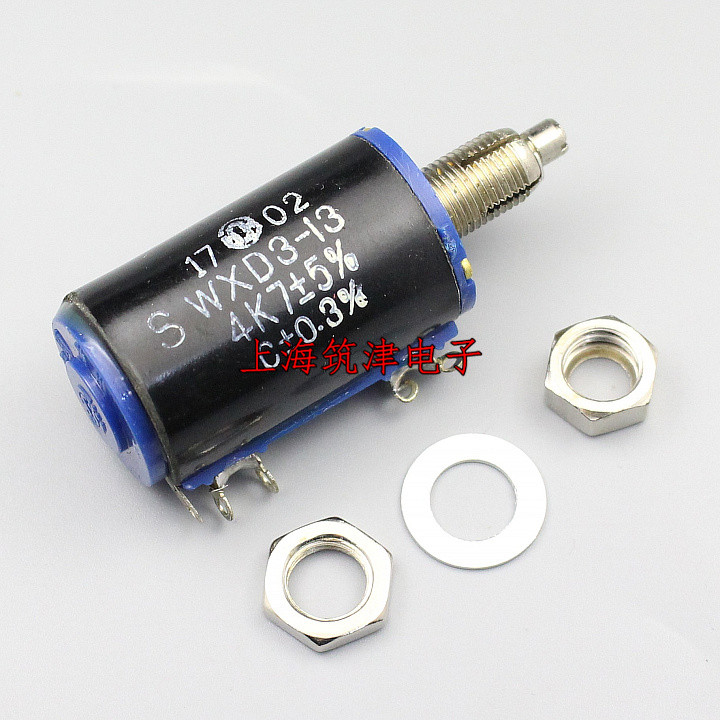 Máy đo điện áp cuộn dây đa trục WXD3-13S 4K7 4.7K Euro 4.7 Ngàn Euro 5% 10 vòng tròn có thể điều chỉ