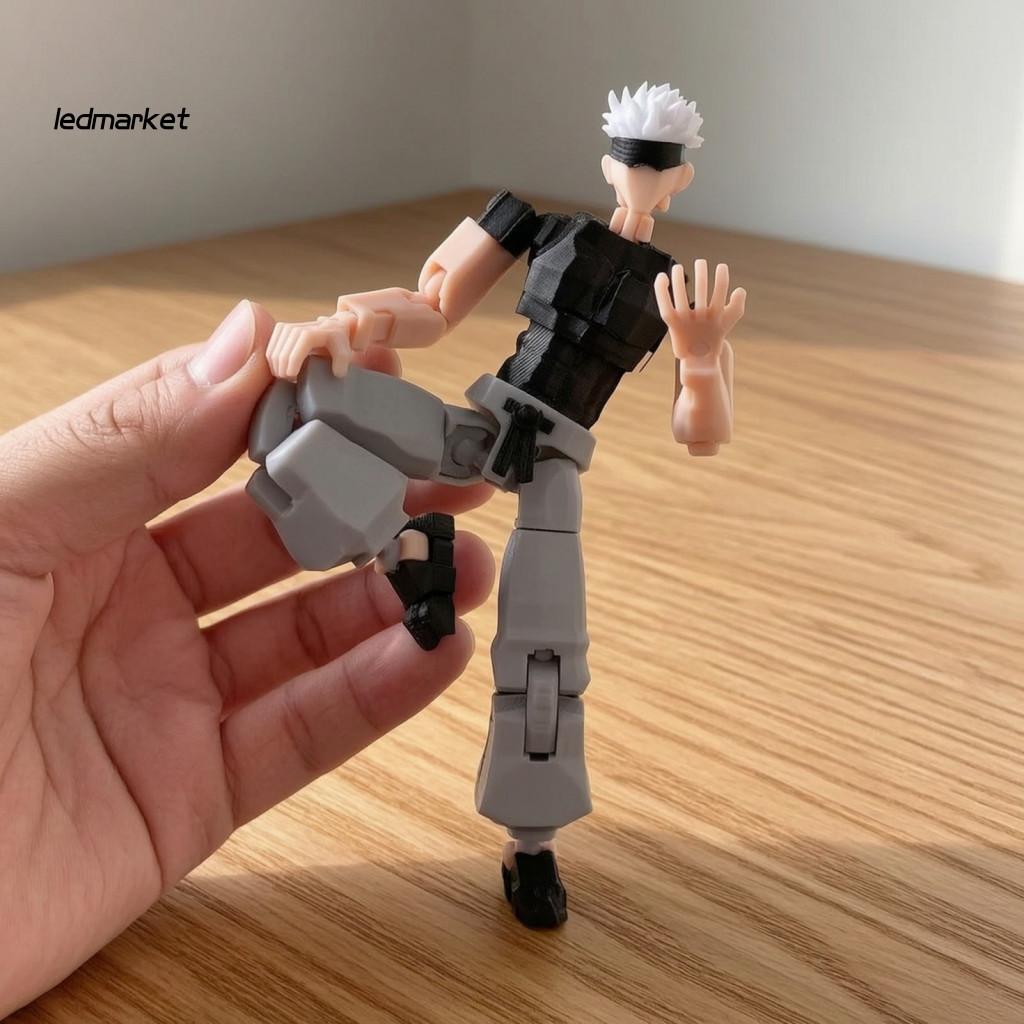 (Ledmarket) Pla Action 3d In Anime 3d Nhân Vật Hành Động Anime In Hình 3D Với Phụ Kiện Khớp Di Động 