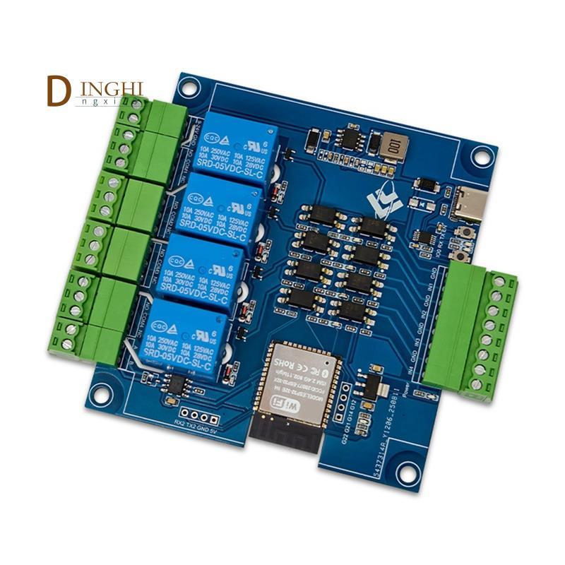 RS485 WIFI Bluetooth Hỗ trợ Modbus Mô-đun rơle 4 kênh 9-24V TYPE-C