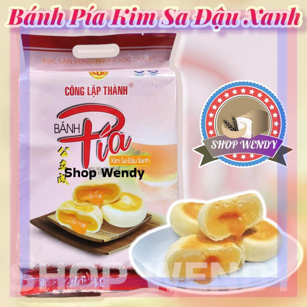 Bánh Pía Kim Sa Mini Đậu xanh trứng 500g, Bánh bía Vũng Thơm Sóc Trăng - SHOP WENDY Bakery