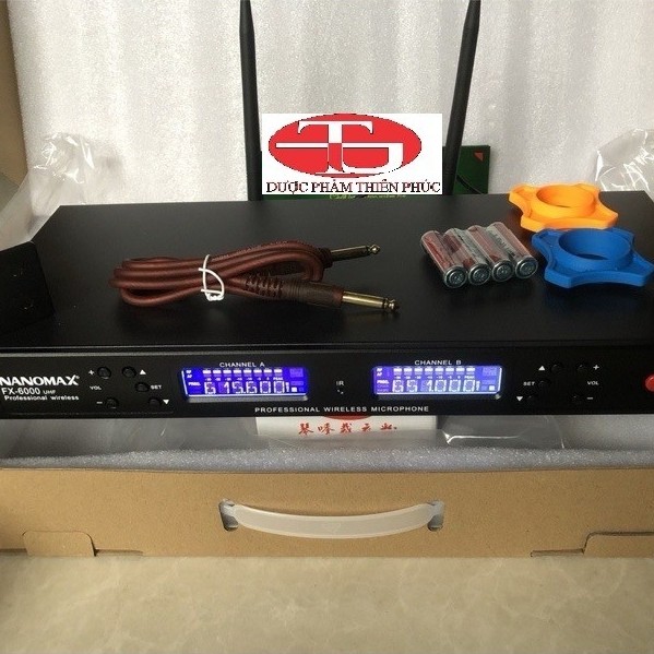 Micro karaoke không dây Nanomax FX-6000/FX-6600 (Mic UHF tự dò sóng sạch, bắt sóng mạnh) Bảo Ngọc au
