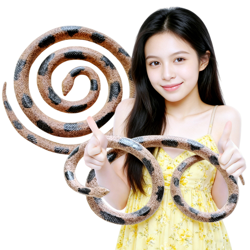 Lớn Cao Su Mềm Mô Phỏng Rắn Python Đáng Sợ Giả Đồ Chơi Trẻ Em Rắn Làm Vườn Cây Cảnh Quan Giả Rắn Độn