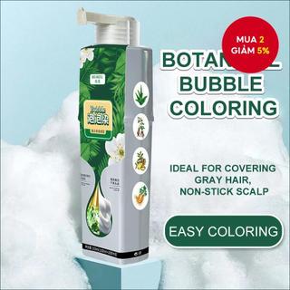 Thuốc nhuộm tóc bong bóng thực vật tự nhiên 200 ML dành cho dầu gội nhuộm màu tóc xám. (Đen))