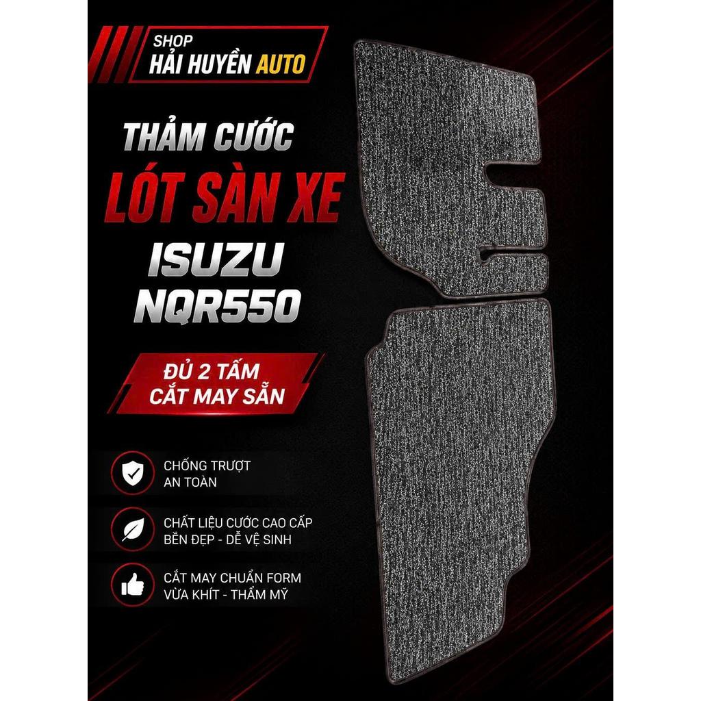 [Isuzu NQR550] Bộ thảm cước lót sàn cho xe Isuzu NQR550 cắt sẵn và may bo viền chống nước