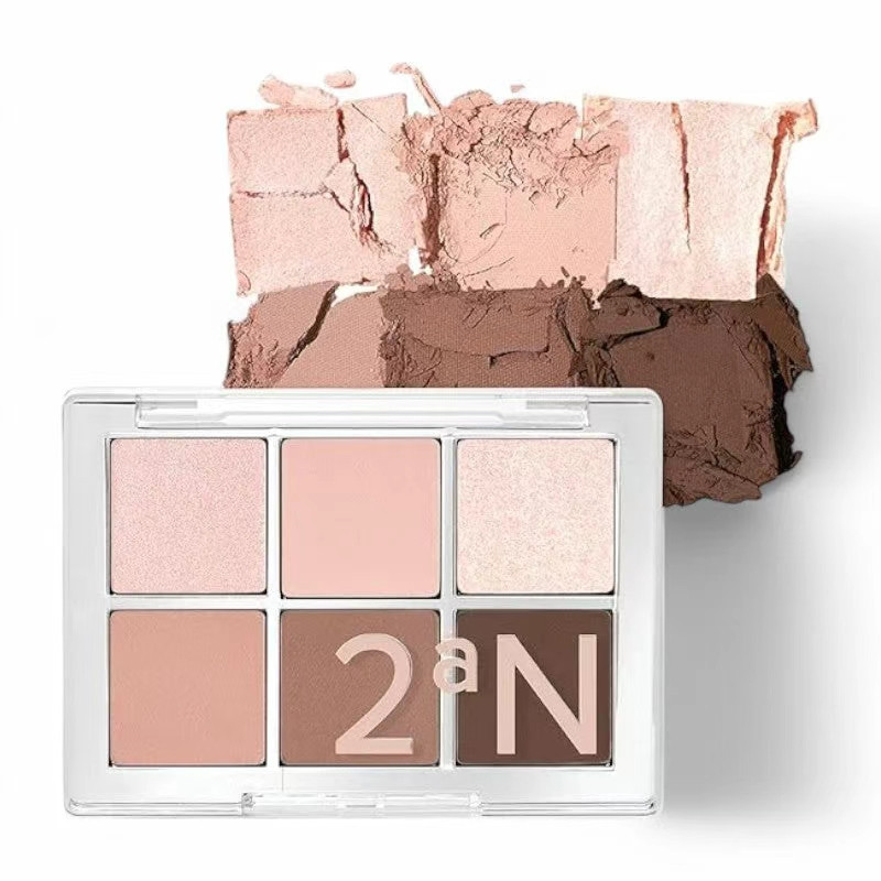 2aN Tấm Phấn Mắt Sáu Màu Micro Ngọc Trai Hồng Nâu Đất 02 / 05 Tự Nhiên Lâu Dài