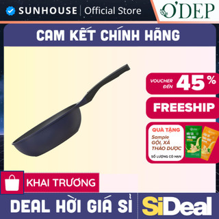 Chảo chống dính siêu bền đáy từ Sunhouse Chống dính 2 lớp bền đẹp SBDS20B, SBDS24B, SBDS26B, SBDS28B - SIDEAL SIL