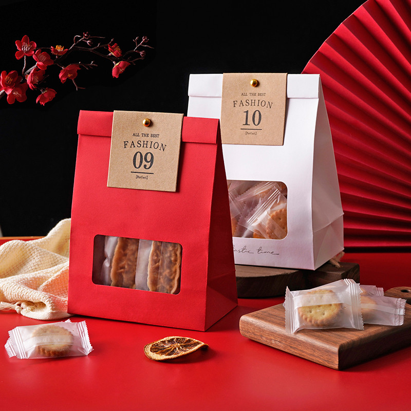 Bông Tuyết Sắc Nét Sữa Ngày Nếp Gạo Thuyền Bao Bì Túi Nougat Nougat Bánh Quy Ziplock Túi Nướng Bánh 