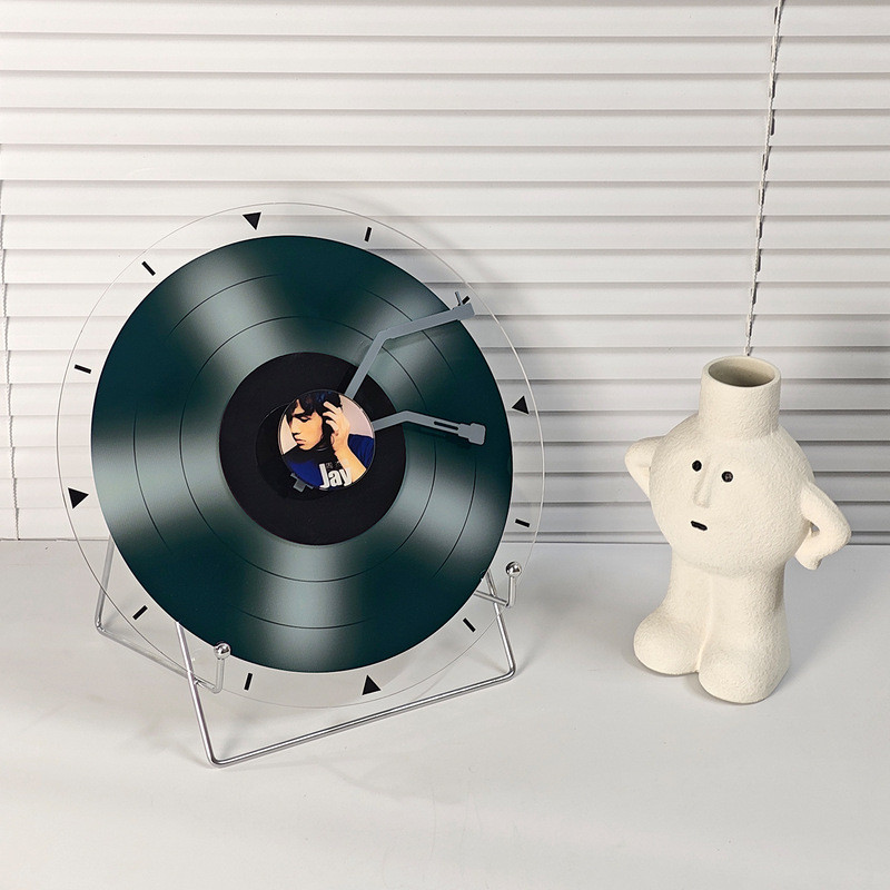 Sáng Tạo Vinyl Ghi Đồng Hồ Treo Tường Trang Trí Tường Đơn Giản Hiện Đại JAY Chou JAY Chou Đồng Hồ Ng