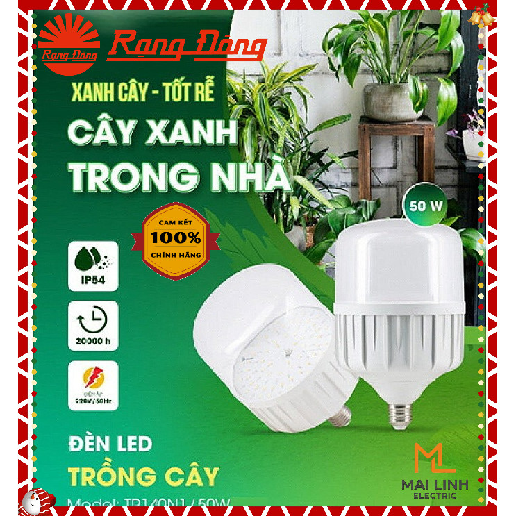 (Rạng Đông) Đèn LED trồng cây 50W - Tạo lưới, tăng độ giòn ngọt, tăng trọng lượng quả Model: TR140N1