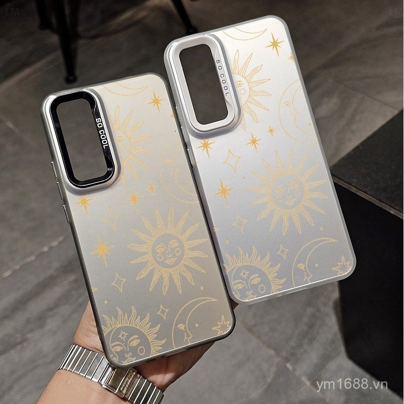 Ốp điện thoại chống sốc phong cách nghệ thuật đơn giản Sun Star Thích hợp cho Samsung S24 / S24FE / 