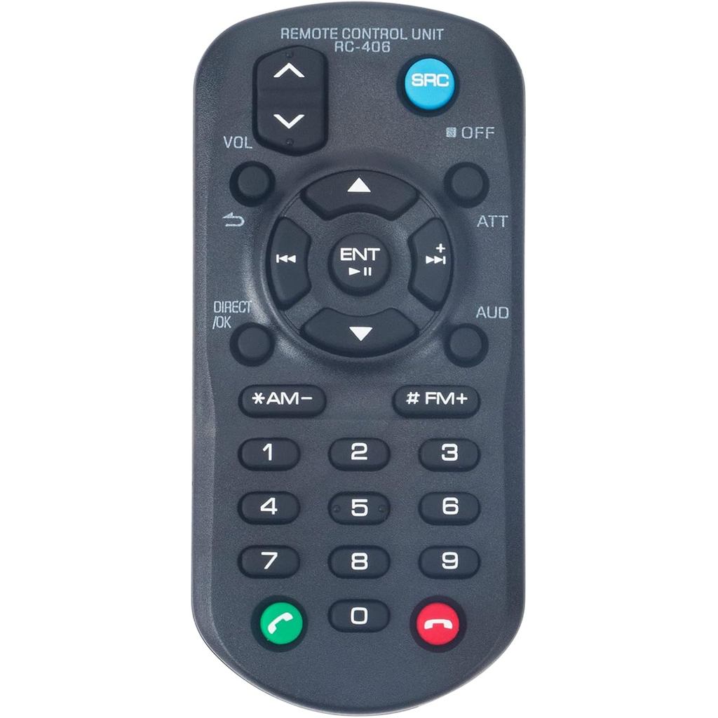 RC-406 Bộ chỉ huy từ xa thay thế phù hợp cho Bộ thu CD Kenwood DPX503BT KMM-BT328 DPX524BT KMM-BT228