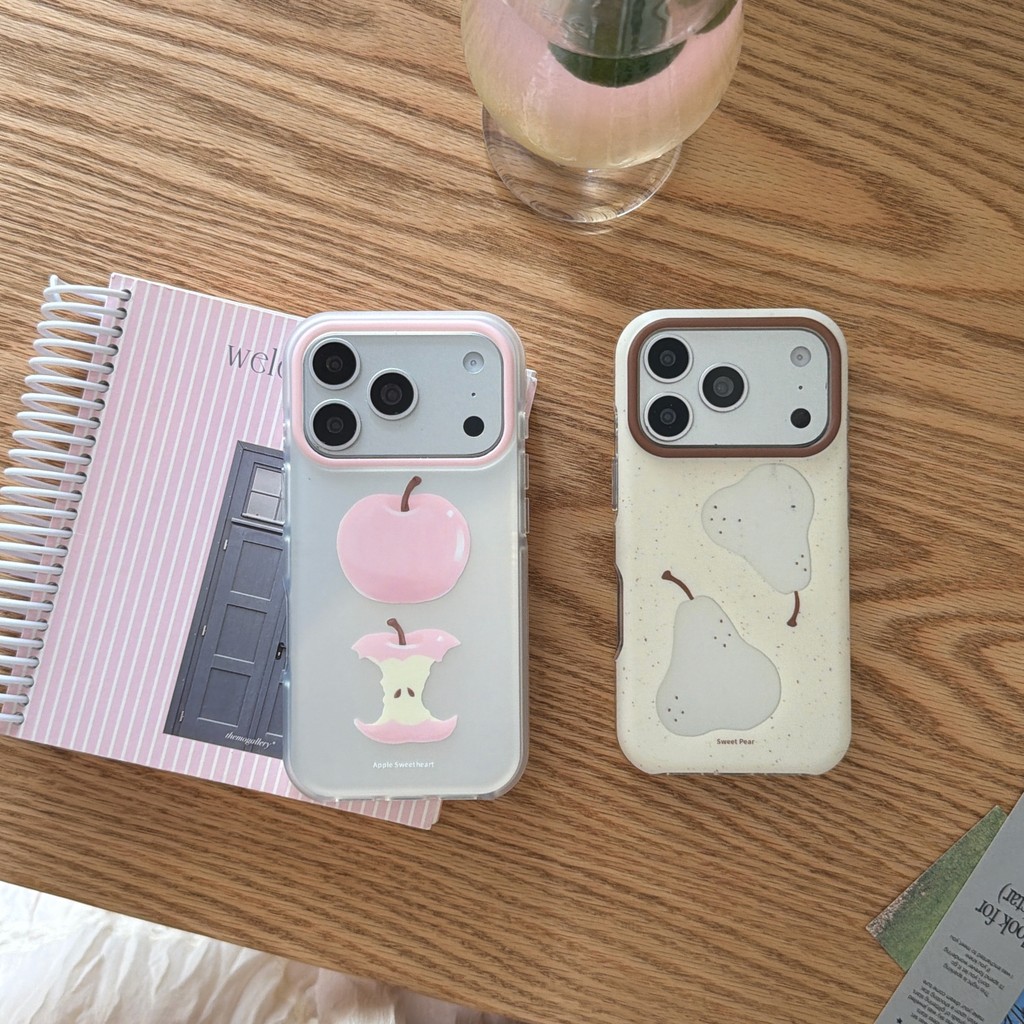 Ins Đơn Giản Và Nhỏ Quả Lê Tuyết Apple Splash Ink iPhone Dành Cho iPhone 17pro Max 17pro 16pro Max 1