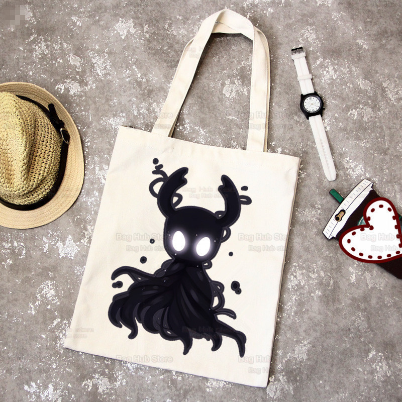 Hollow Knight Hollow Knight Game In Hình Túi Vải Túi Đeo Vai Gấp Túi Tote Mua Sắm