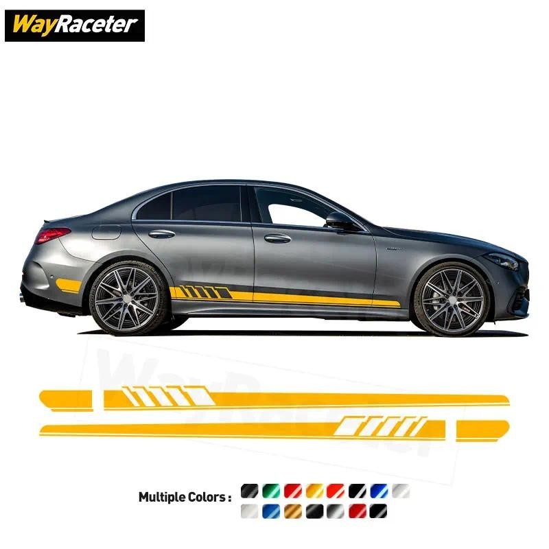 Phiên Bản 1 Cửa Sọc Bên Miếng Dán Cho Xe Mercedes W206 C300 2022 2023 C300e C Class 2024 AMG C200 C6