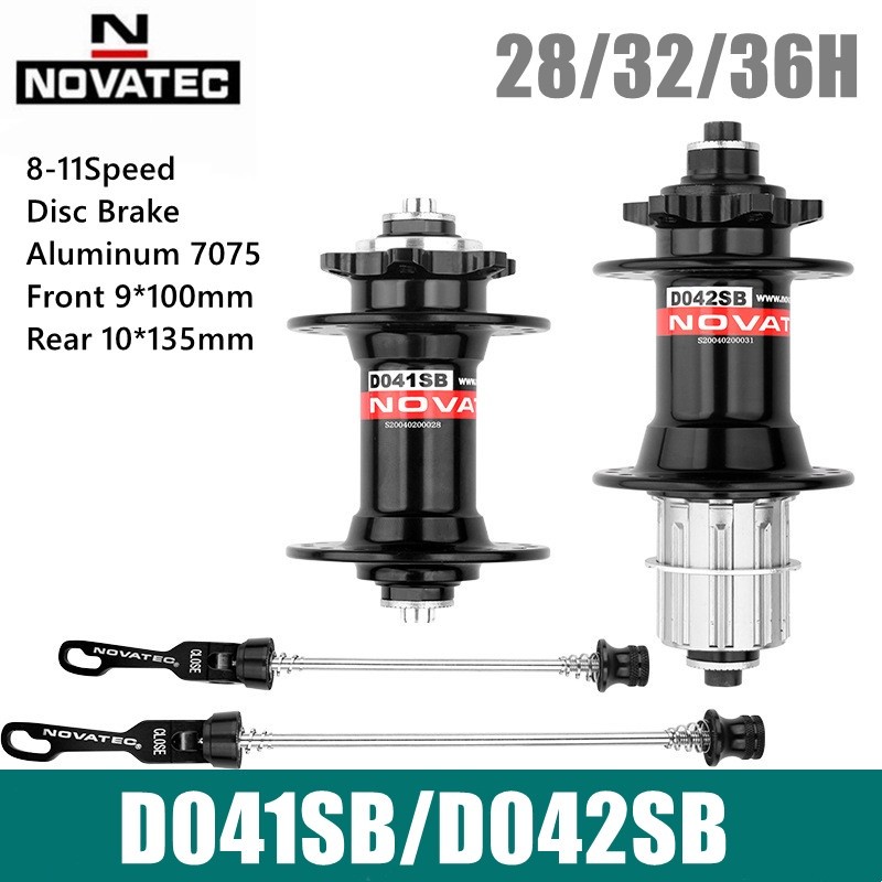 Novatec Hub D041SB D042SB 28 / 32 / 36 Lỗ Mtb Cube 1 Cặp / Trước / Sau Đĩa Phanh Trung Tâm Chịu Lực 
