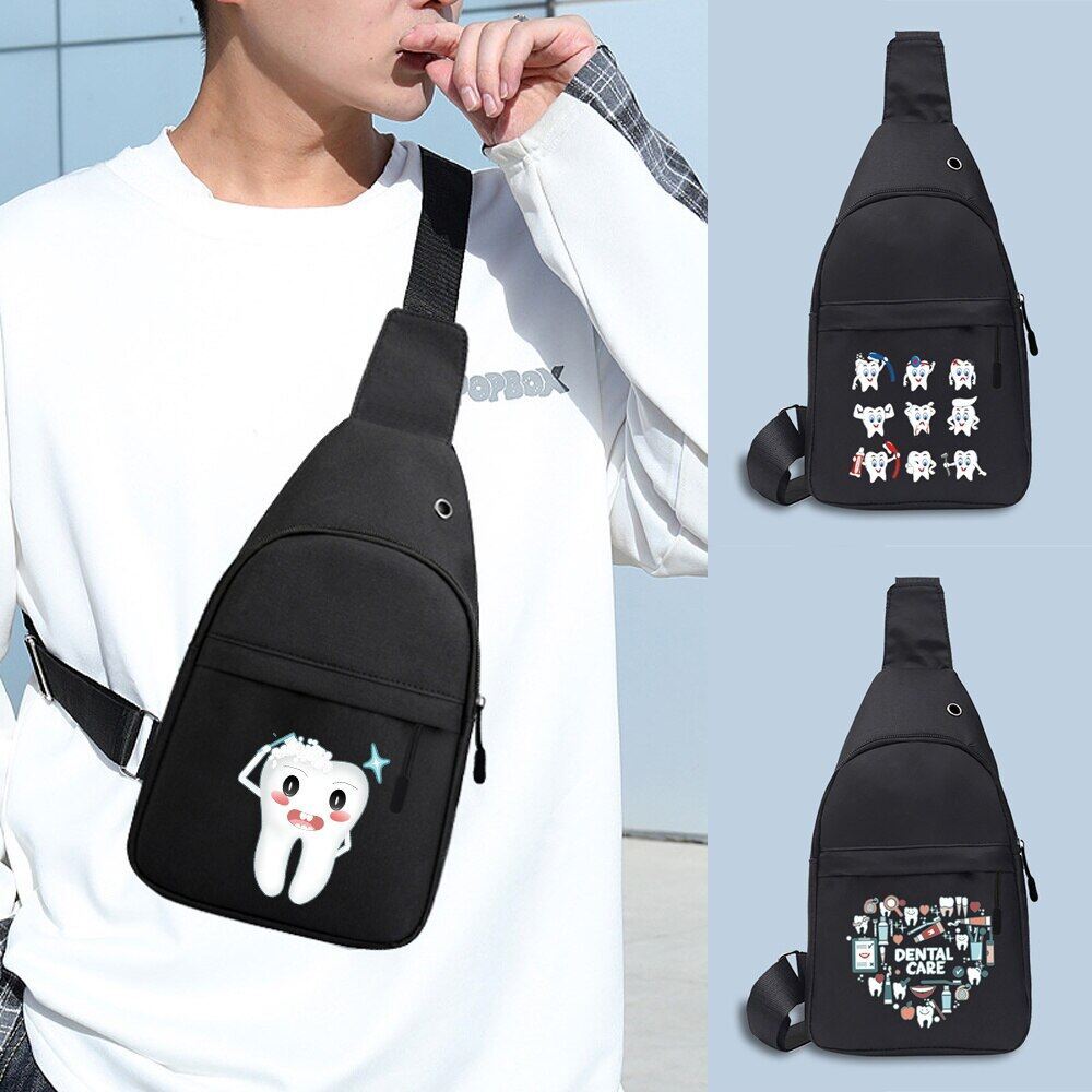 NEW Chest Bags Men's Crossbody Bags Chest Pack with USB Charging Earphones Cable Hole Backpack Women