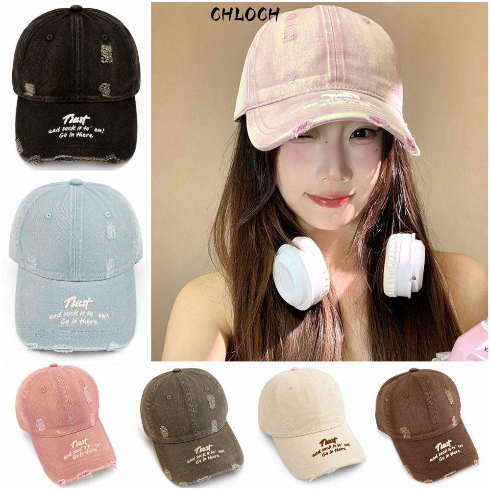Mũ Bóng Chày CHLOCH, Mũ HipHop Thêu Nhiều Màu, Vành Rộng Đau Khổ Sáng Tạo Chống Nắng Mũ Đạt Đỉnh Pho