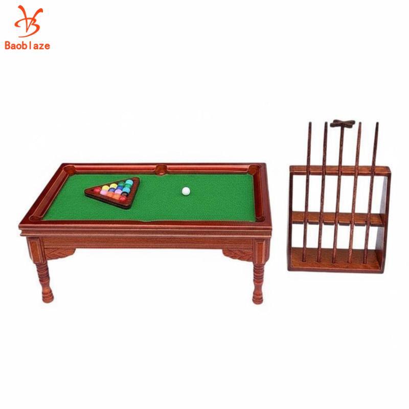 Bàn bi-a tỷ lệ 1: 12 Tay nghề Bộ bàn hồ bơi thu nhỏ dành cho người sưu tập, người sở thích, Diorama