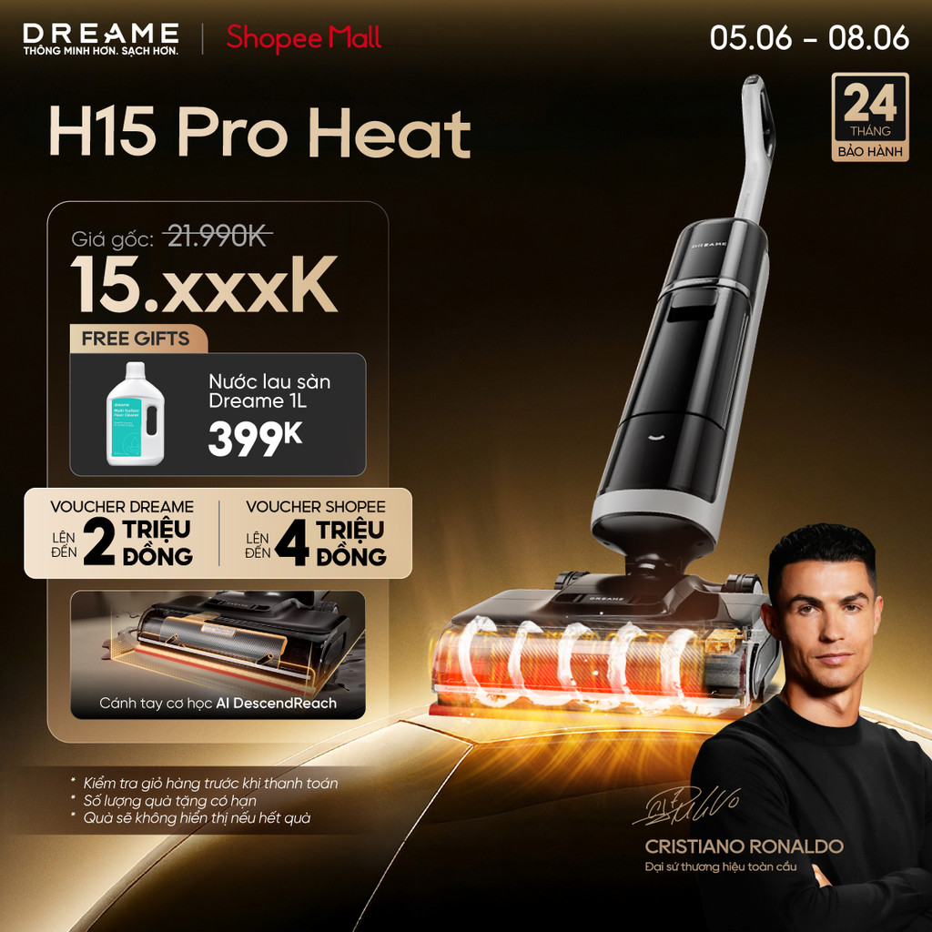 Dreame  H15 Pro Heat/H15 Pro/H15 Pro FoamWash Máy hút bụi lau sàn không dây | Giặt nóng