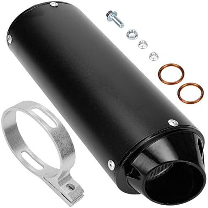 Inch Ống 1.1 Quad Bộ giảm thanh Sport-B Xe đạp 50cc 4 Kẹp 125cc Bộ giảm thanh cho Dirt Pit Black 110