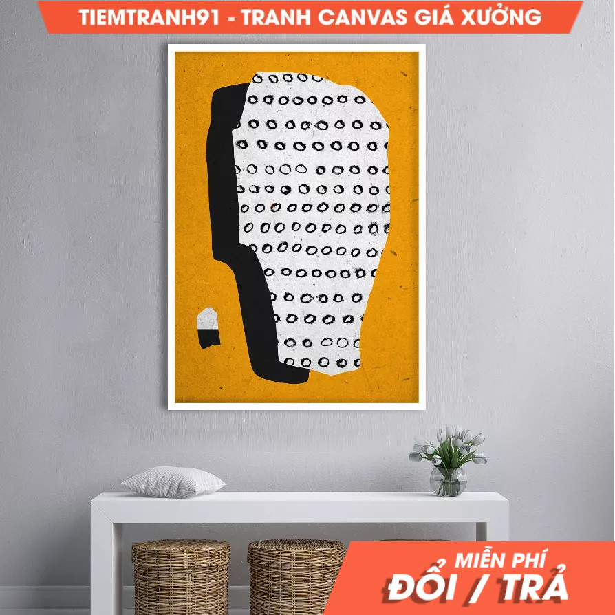 Tranh treo tường, Abstract African Warm, Nomad Tribal Abstraction, African Dots Pattern, Ethnic Figu