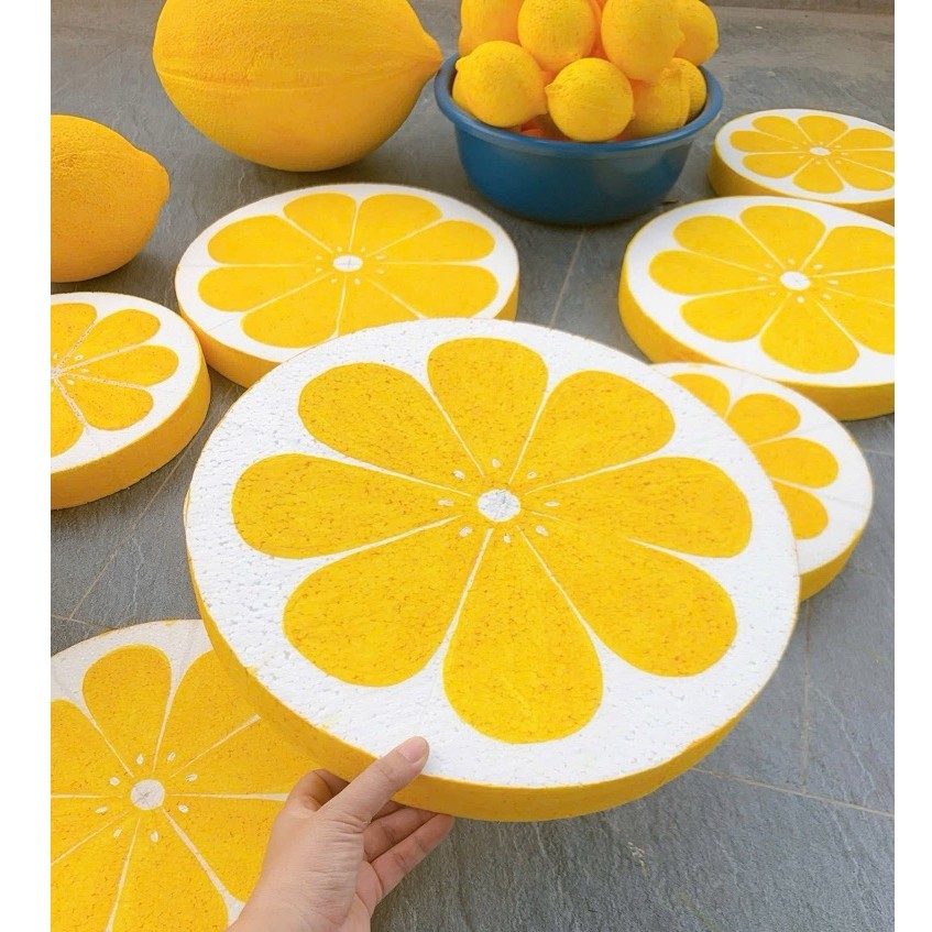 lát chanh xốp decor trang trí quán Caffee,nhà cửa