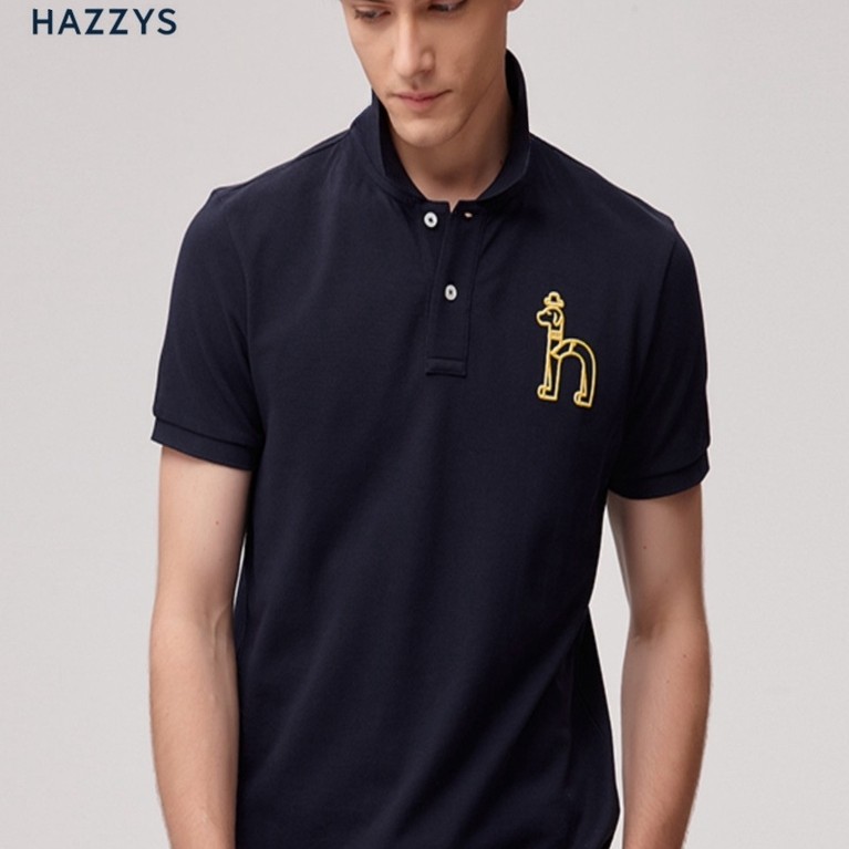 Bán Hazzys Hazzys Xuân Hè Phong Cách Mới Tay Ngắn Thể Thao Cổ Polo Áo Thun Top Quần Áo Nam 1223