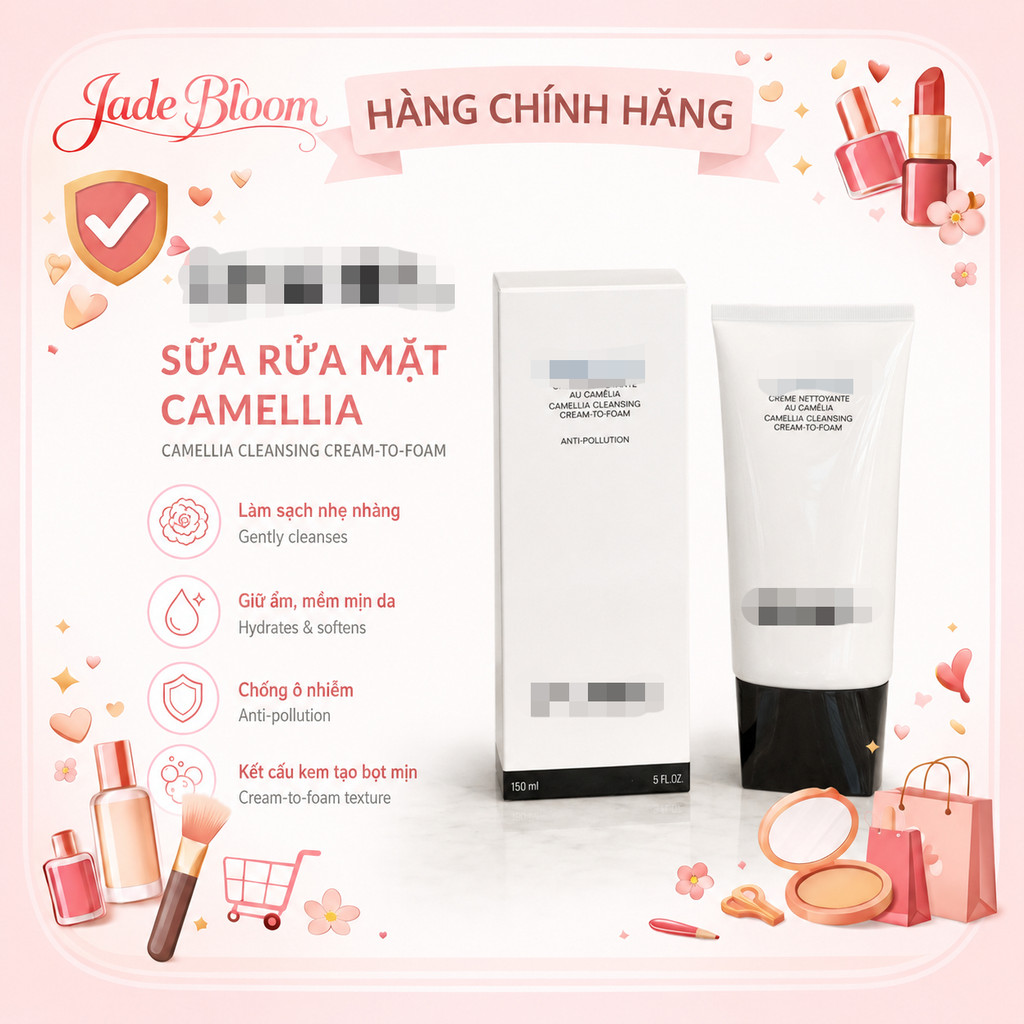 [Chính Hãng] Sữa Rửa Mặt ℂℍ𝔸ℕ𝔼𝕃 𝐋𝐀 𝐌𝐎𝐔𝐒𝐒𝐄 𝐂𝐚𝐦𝐞𝐥𝐥𝐢𝐚 Làm Sạch Dịu Nhẹ Fullsize