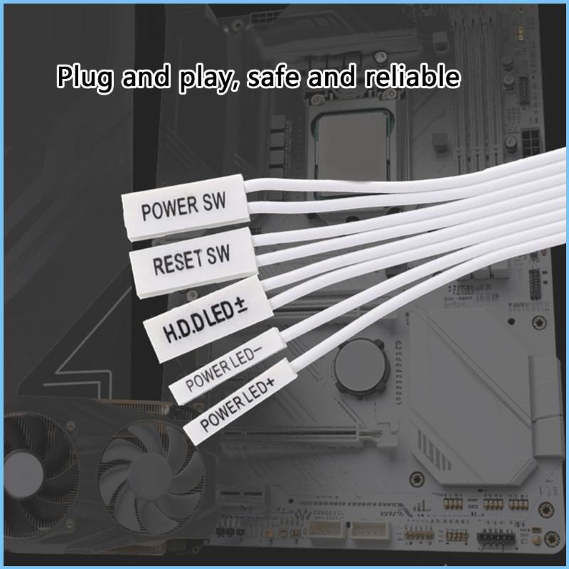 EZ Desktop PC Case Switching Jumper Extension Wire PVC Bo mạch chủ Bảng điều khiển dòng