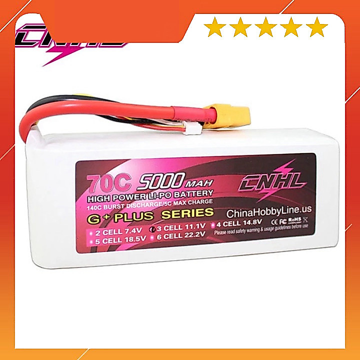 [HỎA TỐC] Pin lipo CNHL 3s 11.1 5000Mah 70C jack Xt90 Plug cho đồ chơi Rc