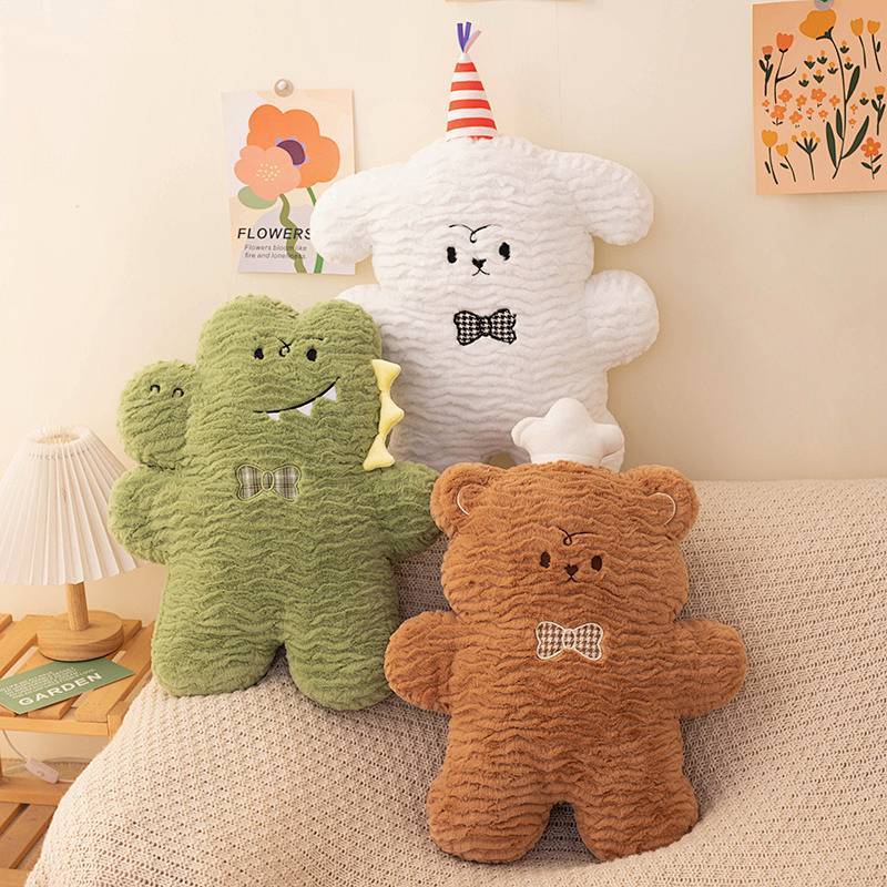 Cute Cartoon Bear Cushion Plush Toy Office Car Seat Cushion Fresh Couch Pillow Window Cushion p3xB