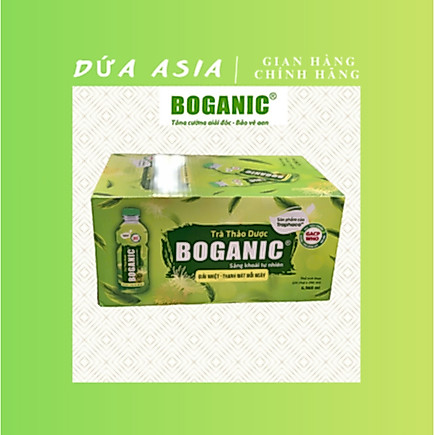 Thùng 24 chai Boganic 290ml – Trà thảo dược Traphaco vị nguyên bản có đường , giải nhiệt, thanh lọc,