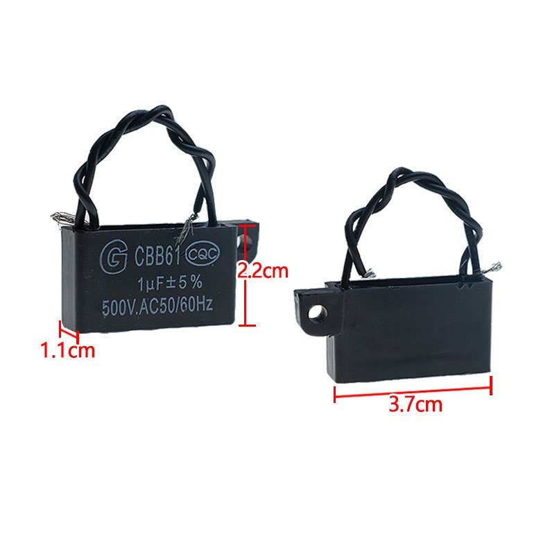 CBB61 1μF 500v Yuba Tích Hợp Quạt Thông Gió Trần Quạt Hút Động Cơ Khởi Động Tụ 1uf SALA