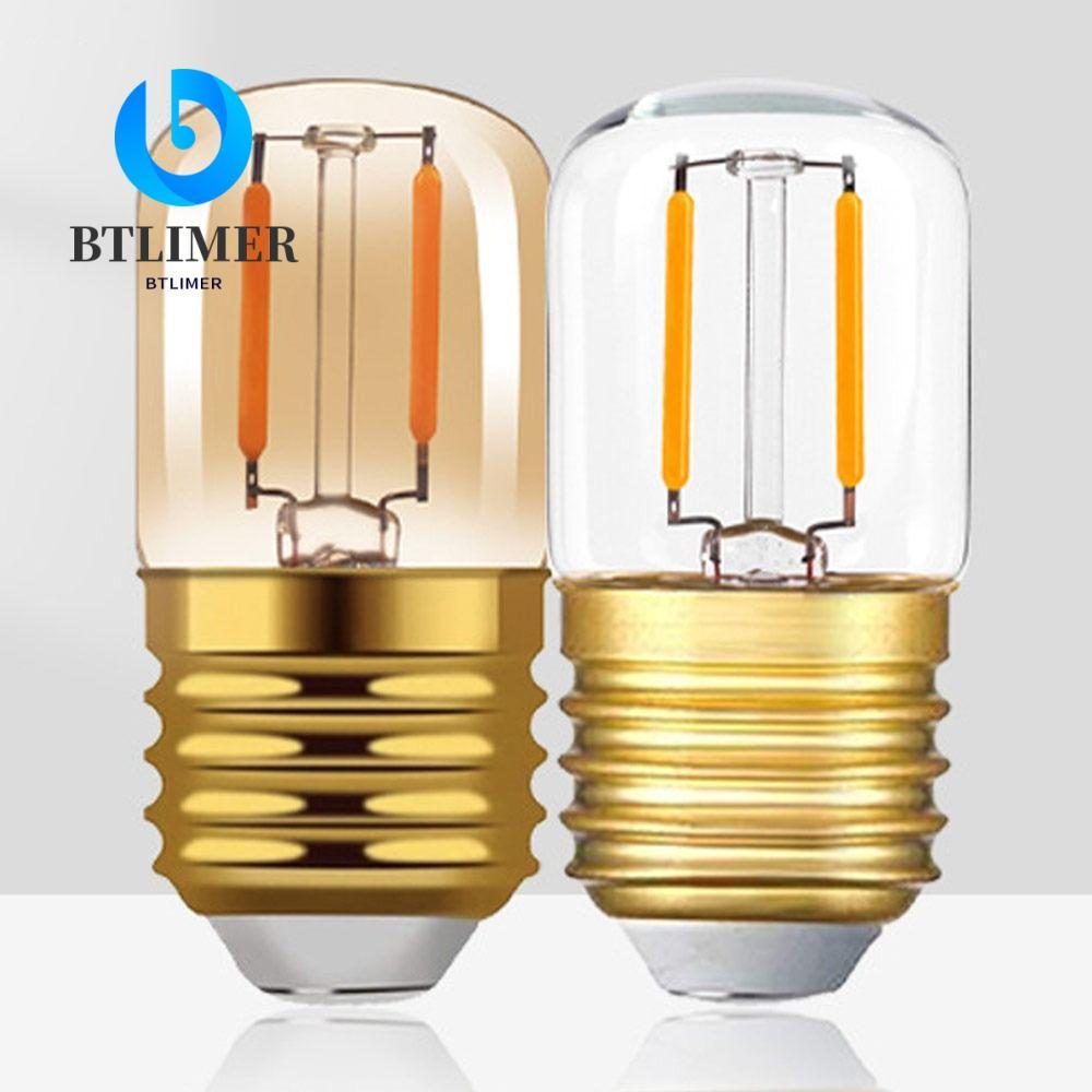Bóng đèn pha lê BTLIMER T28, Bóng đèn LED sợi đốt E26 E27, Đèn chùm gia đình Nến trắng ấm 1W Bóng đè