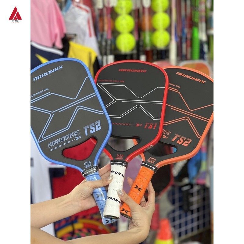 Vợt Pickleball Aronax TS1/2 mặt nhám Carbon 16mm Chính hãng MTN SPORT