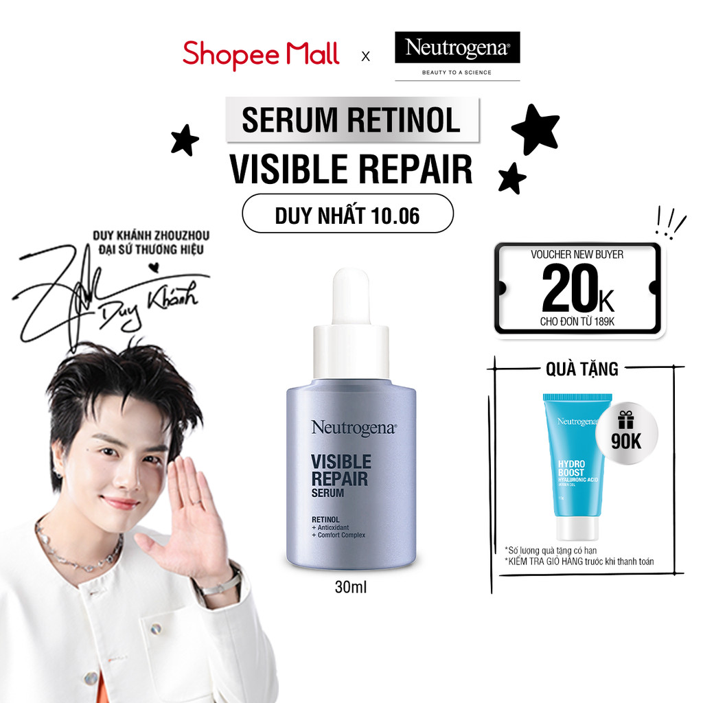 Serum Retinol Chống Lão Hóa Giảm Nhăn Neutrogena® Visible Repair Serum (30ml)